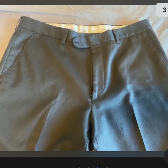 Linea Naturale Luxe Super 100s Wool Gaberdine Trousers men’s size 32-34 - Picture 3 of 4